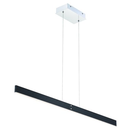 EUROFASE Verdura Modern Integrated LED Indoor Chandelier, 1-Light, Linear, Dimmable, Black 44298-012